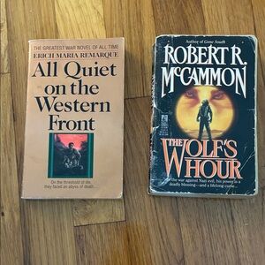 Set of two books All Quiet on the Western Front and The Wolf's Hour.